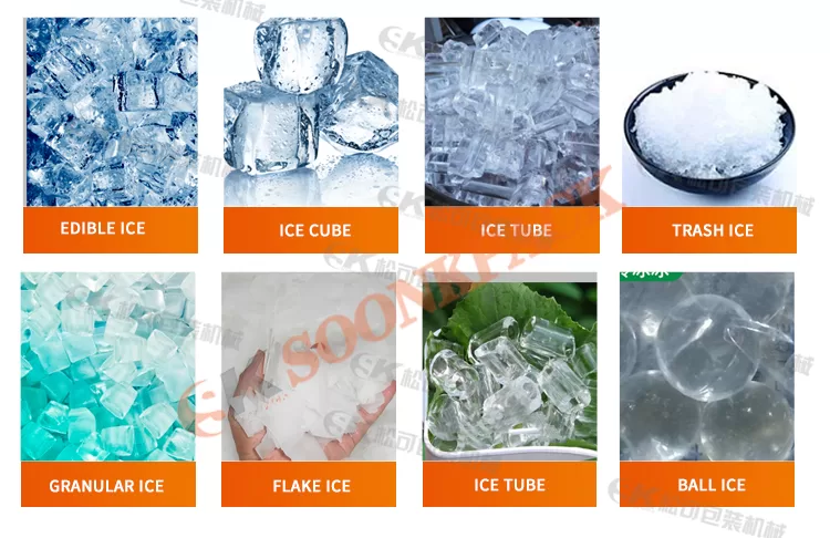 Fully automatic 10kg ice cube tube ice packaging machine
